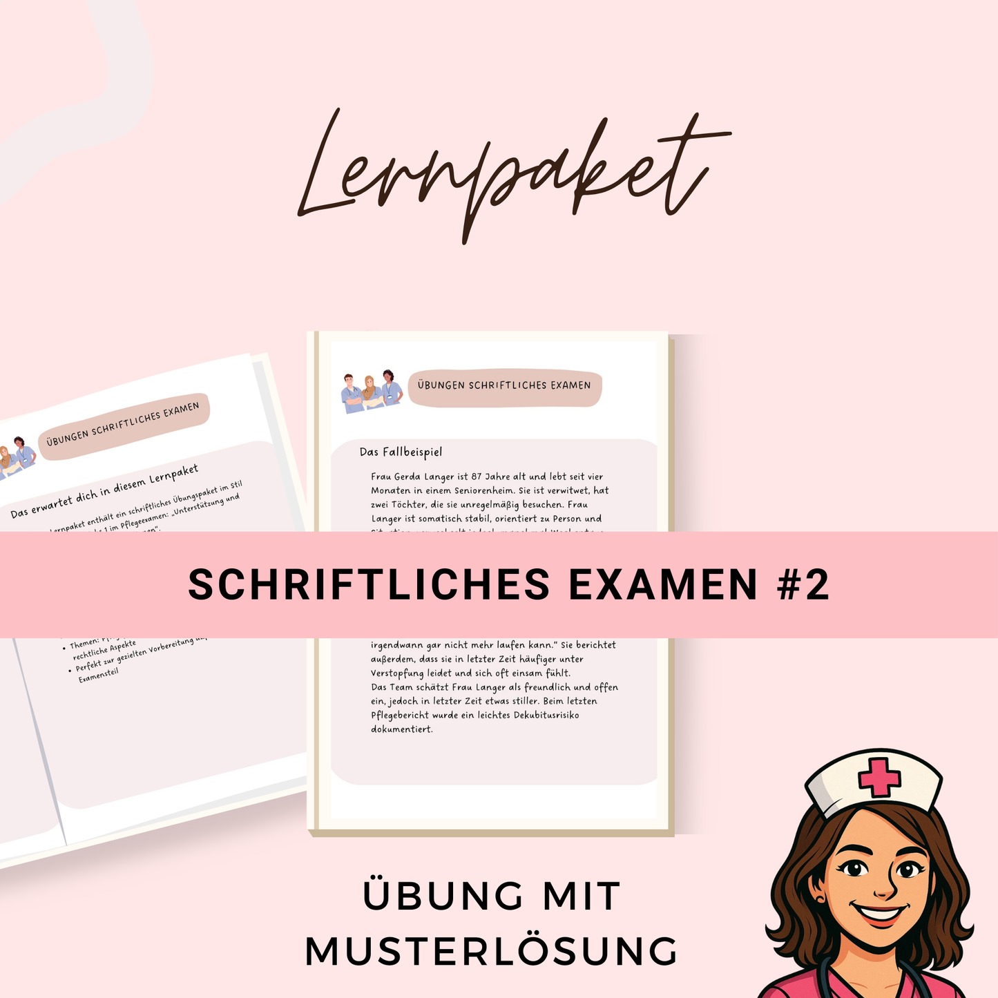 Schriftliches Examen 12 Seitiges Übungspaket Fall 2 - Arthrose, Isolation, Obstipation - mit Fallbeispiel und Musterlösung Pflegeexamen PDF