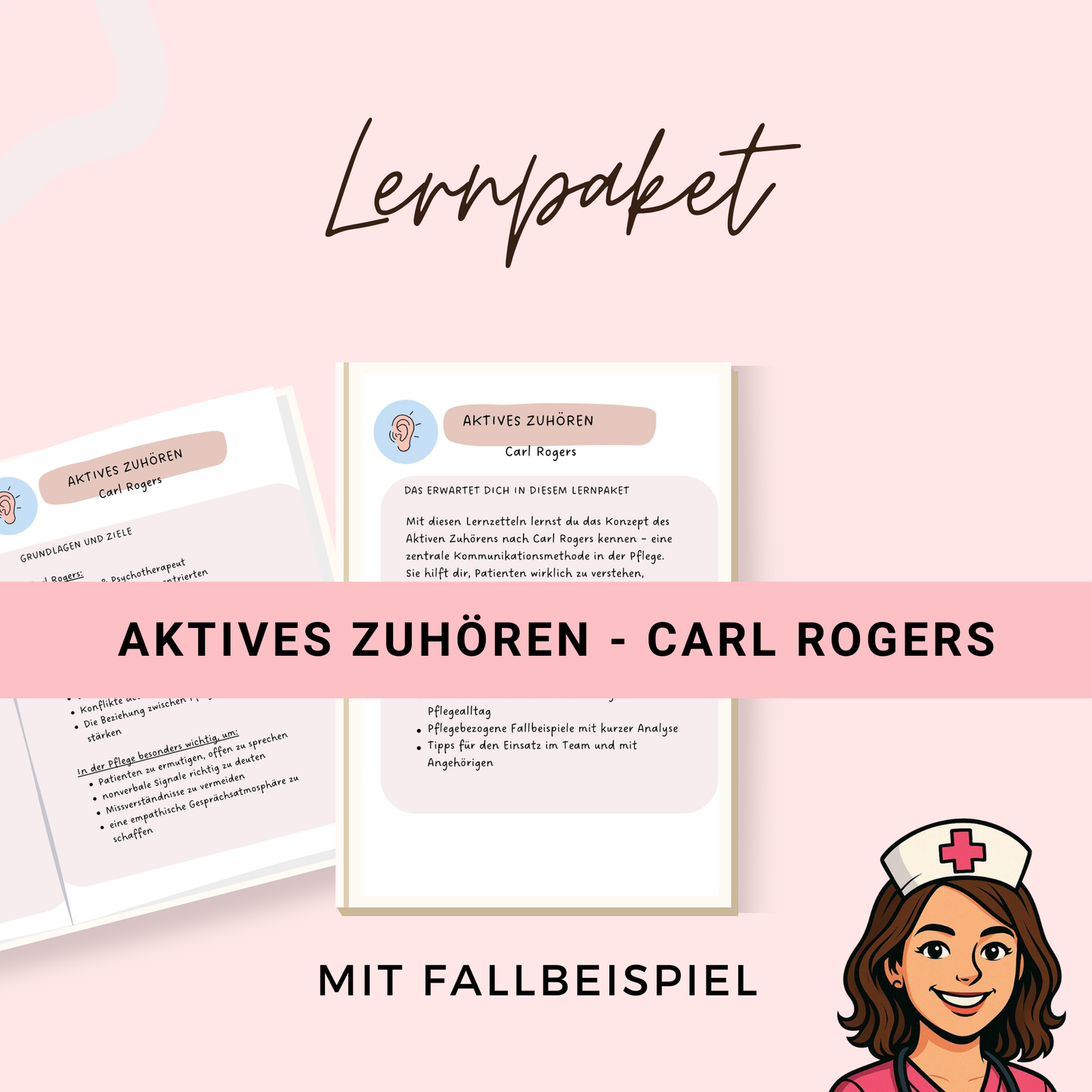 Aktives Zuhören Pflege PDF – Kommunikationsmodell Carl Rogers – Lernzettel für Pflegeausbildung & Prüfung