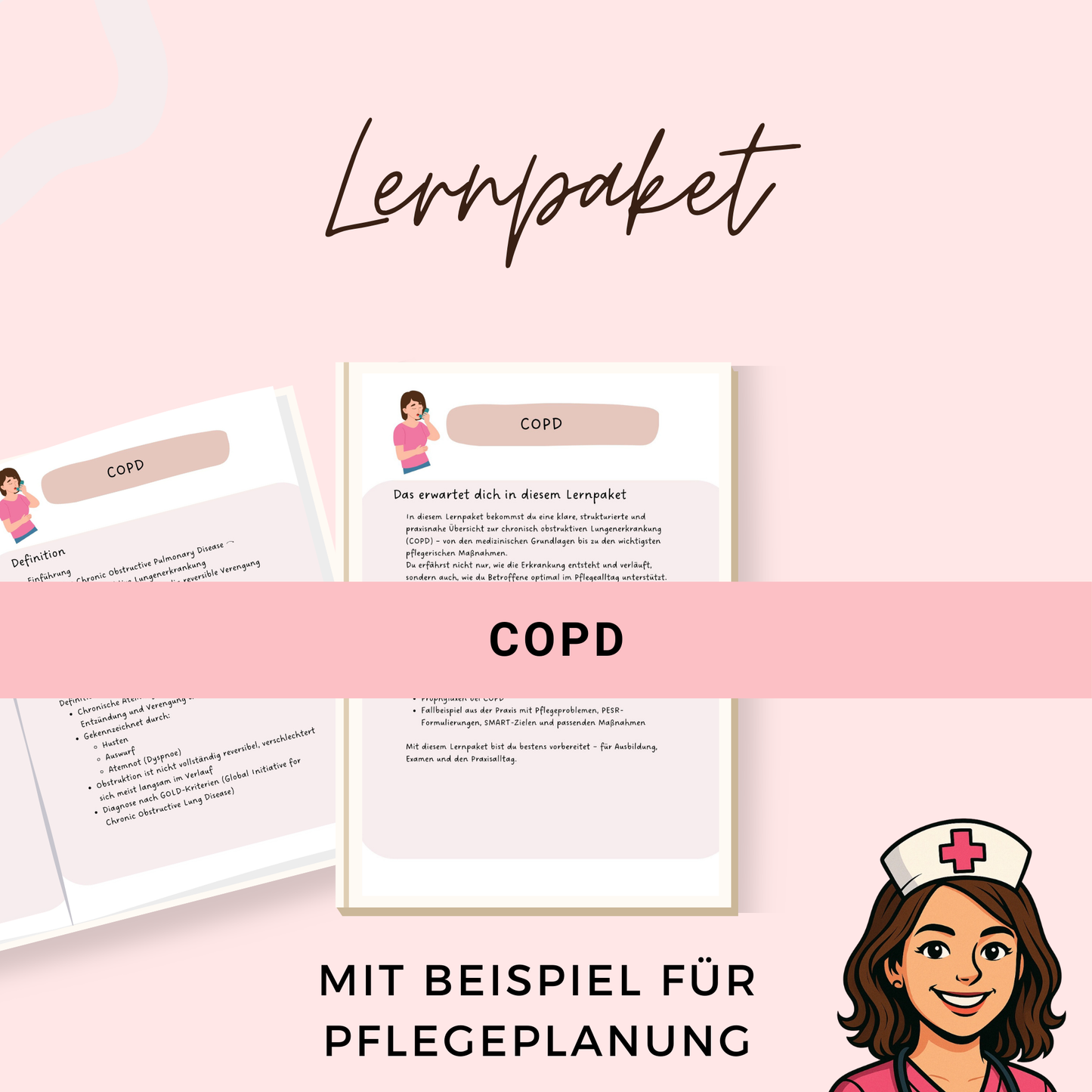 COPD Pflegeausbildung Lernpaket - u.a. mit Diagnostik + Therapie + Pflegebezug und Beispiele für Pflegeplanung - ideal für Pflegeexamen PDF